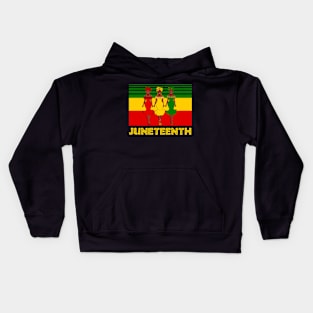 Woman Juneteenth american african pride Kids Hoodie